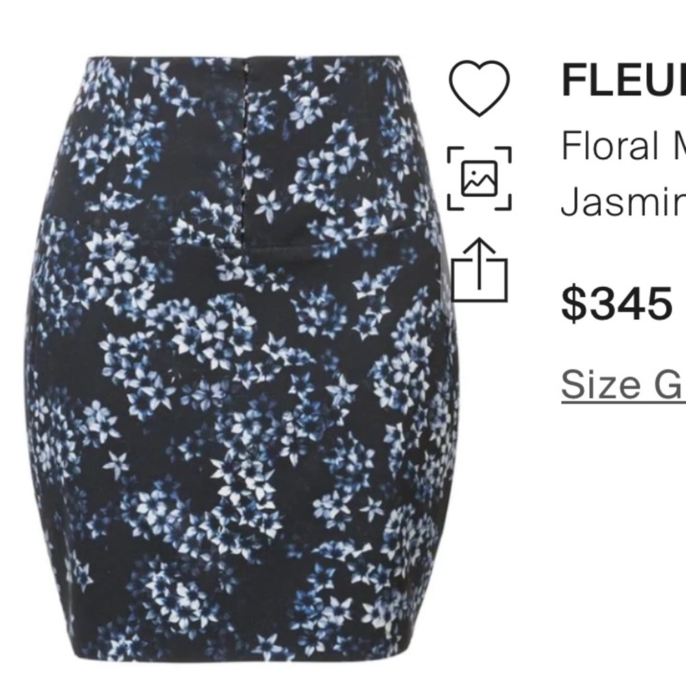 FLEUR DU MAL
Floral Mini Skirt In Blue Jasmine